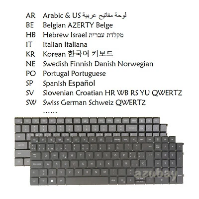 Laptop Keyboard for Dell Vostro 3510 3515 3520 3525 3530 3535 5510 Backlit New - Image 1 of 4