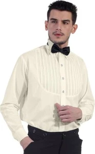 Steampunk Victorian Costume 100% Cotton Classic Men's Shirt (Off-White) - Picture 1 of 1