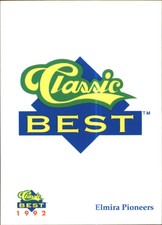 1992 Elmira Pioneers Classic/Best #27 Logo Card