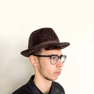 Sombrero Fedora Vintage Años 60 Fieltro Lana Soviético Ucraniano Khust Trilby Estilo Gorra Para Hombres - Imagen 1 de 7
