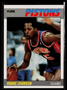 1987-88 Fleer Set-Break #58 Vinnie Johnson, Near Mint or Better , (HUCK'S) - Picture 1 of 2