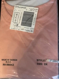 Roaman's T-shirt Women Size 2X Short Sleeve V-Neck Tee 65% Poly & 35% Cotton - Picture 1 of 18