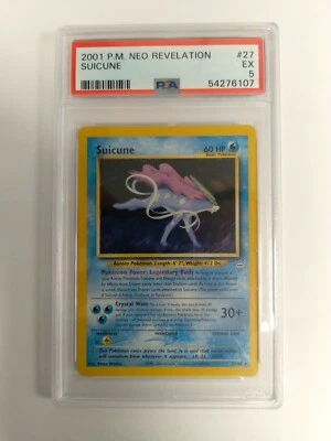 Graded PSA 5 2001 P.M. Neo Revelation - Suicune - #27 POKEMON - Image 1 of 3