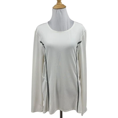 Camisa Skechers Mujer L Grande Blanca Rendimiento Correr Perforada Manga Larga Foto 1 de 4