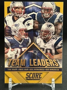 2015 Score - Team Leaders Gold #1 Tom Brady, Rob Gronkowski, Rob Ninkovich - Picture 1 of 2