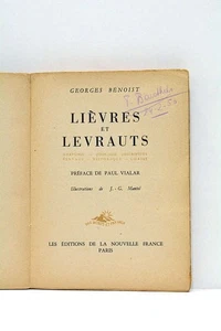 Lièvres et levrauts Georges Benoist Paris 1946 - Picture 1 of 6