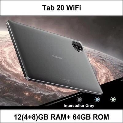 Blackview Tab 20 WiFi Tablet 10.1" HD+ IPS Android 15 12GB RAM 64GB ROM 6600mAh - Image 1 of 4