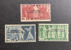 Switzerland, 1944 Officials For League Of Nations, Scott 2O88-90, Mint - Picture 1 of 5