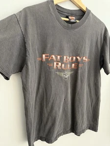 Camiseta De Colección Harley Davidson Fat Boys Rule Huntington WV Gráfica Para Hombre’s L LEER - Imagen 1 de 13