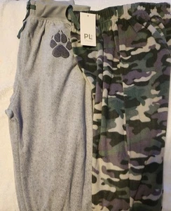 Boys 16 Pajama Sleep Pants  Fleece Joggers 2 Pairs NWT - Picture 1 of 7