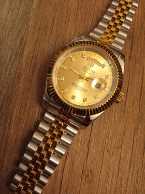 Holuns Quartz Presidential Stainless Steel 41mm Men's Dress Watch N.I.B. - Image 1 of 4