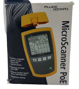 Fluke Networks MicroScanner PoE verificador de cable clase (0-8) de 802.3at-3AF/3BT - Imagen 1 de 1