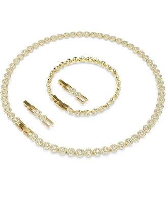 Collar Tenis Swarovski Una Angelic Corte Redondo, Blanco, Chapado en Oro 5720505 Foto 1 de 4