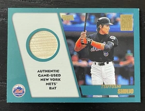 2001 01 Topps Traded Tsuyoshi Shinjo Rookie Relic Game Used Mets Bat SSP! - Picture 1 of 2