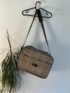 Vintage Burberry Weekend Travel Business Nova Check Shoulder Bag - Picture 1 of 22