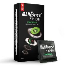 Préservatifs aromatisés Manforce High Kiwi Paan pour hommes | 10 pièces