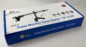 SIIG Triple Monitor Desk Stand for 13" to 24" Displays ACN1352X CE-MT1812-S1 - Picture 1 of 6