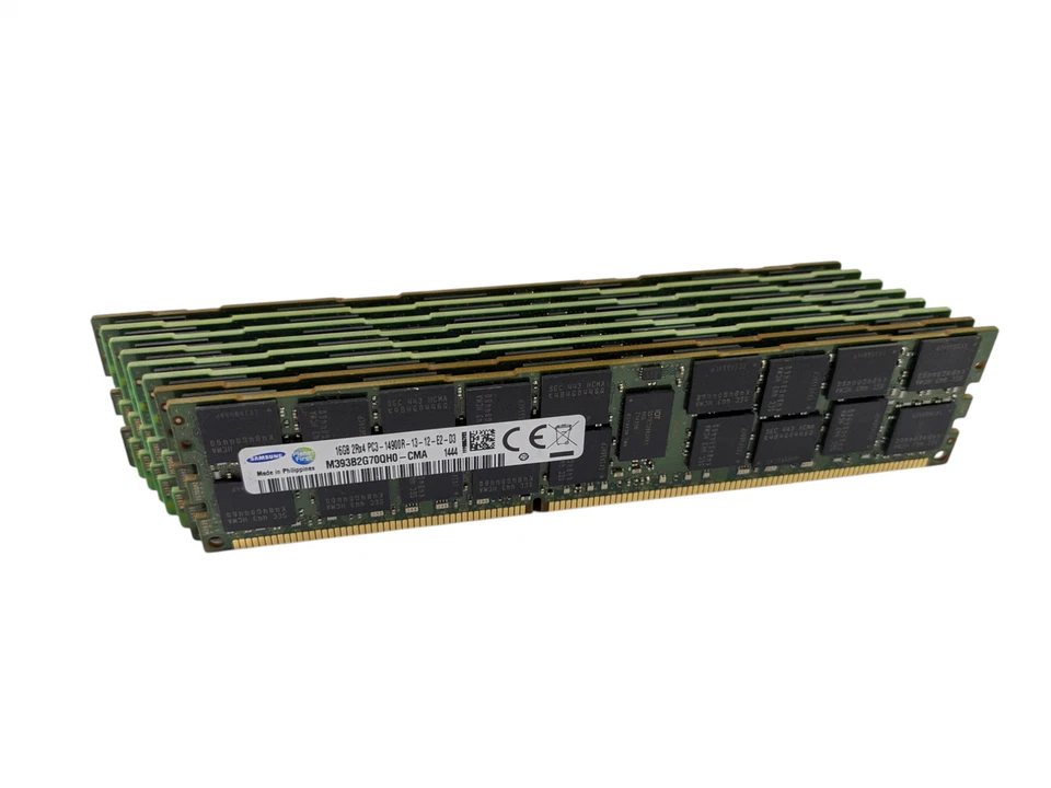 Samsung M393B2G70QH0-CMA (8x16GB) 128GB PC3-14900R DDR3-1866 Reg Server RAM - Image 1 of 1