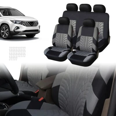 Cloth Car Seat Cover 5-SEATS Full Set For Hyundai Elantra/Tucson/Sonata/Accent Foto 1 de 4