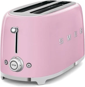 Smeg 50's Style Retro Aesthetic 4 Slice Toaster Pink TSF02PKUS - Picture 1 of 3