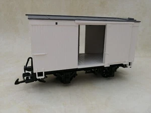 LGB escala G modelo ferrocarril vagón de mercancías blanco Lehmann Outdoor - Imagen 1 de 8