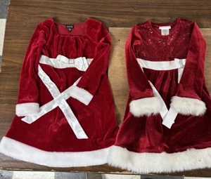 girls christmas dress Lot Size 5 And 6T - Picture 1 of 5