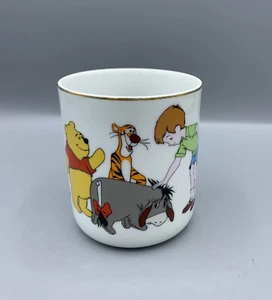 VTG WALT DISNEY GOLD TRIM WINNIE THE POOH COFFEE MUG TEA CUP Porcelain 5” - Picture 1 of 7