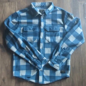 Para Hombres Quiksilver Colección Ajuste Moderno Franela Azul Estilo Cuadros Manga Larga Pequeño - Imagen 1 de 13