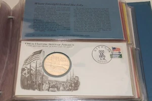 Franklin Mint Great Historic Sites Of America Set of 17 Sterling Silver Coins - Picture 1 of 8