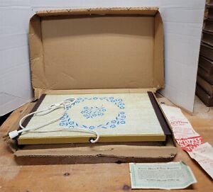 Vintage Warm-o-Tray Model #60 Blue Cornflower Atlantic Giftwares in Box Works