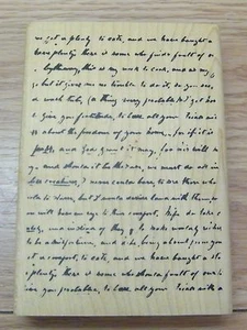 Sello de goma de madera con fondo de escritura grande Dawn Houser Inkadinkado (8347Y) solamente  - Imagen 1 de 5