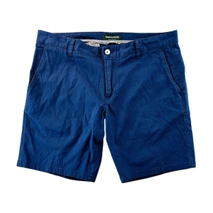 Mens 36 Rodd & Gunn Kettle Park Shorts Custom Fit Stretch Chino Navy Blue - Picture 1 of 9