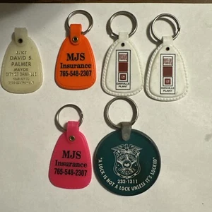 6 Miscellaneous Keychains Advertising Terre Haute Police-Danville GM-More - Picture 1 of 10