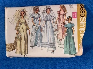 Vestido de novia vintage con patrón de costura simplicidad años 60 corte talla 10 #8589 - Imagen 1 de 4