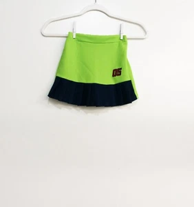 Cheerleader Skirt Kids Girls Light Green Navy Blue Polyester Pull On Size 4 - Picture 1 of 6
