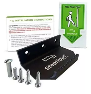 2x StepNpull Hands Free Foot Operated Door Opener - 125 x 75 x 37mm - Black - Picture 1 of 8