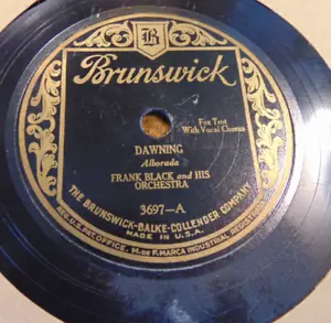 78RPM Brunswick 3697 Frank Black - Dawning DAMAGED / Baby Your Mother, VG - Imagen 1 de 8