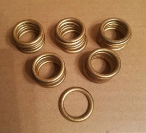 Vintage Posten 26 Kirsch Medaillon 13/16" Diamant Messing Finish Cafe Ringe Vorhang - Bild 1 von 2