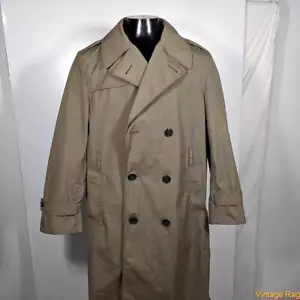 1986 de colección EE. UU. USMC impermeable militar gabardina de lluvia para hombre S 38 peltre largo - Imagen 1 de 8