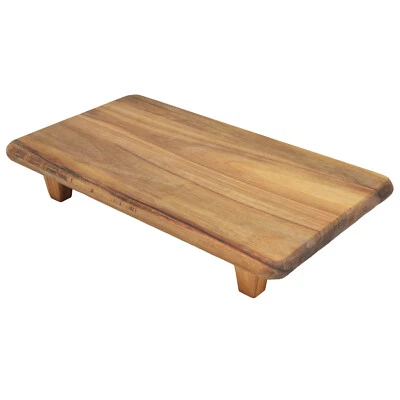 Acacia Display Platter with Stand Centerpiece Decor Serving Food Display Tray - Image 1 of 4