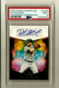 DJ Stewart 2020 Panini Chronicles Ascension Autographs AUTO PSA 9 Mint POP:1
