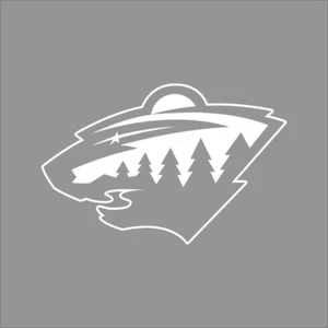 Minnesota Wild #3 NHL Team Logo 1 Color Vinyl Decal Sticker Car Window Wall - Picture 1 of 7