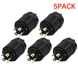5-pk NEMA L15-30P Male Plug 30A 250V Locking Generator Plug L15-30 - Picture 1 of 6