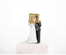 TOPPER PER TORTA NUZIALE CAKE TOPPER MATRIMONIO SPOSI SPOSO SPOSA CORNICE
