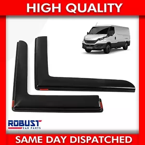 2X FOR IVECO DAILY WIND SMOKE RAIN SUN GUARD DEFLECTORS L SHAPE 2015-2024 - Picture 1 of 13