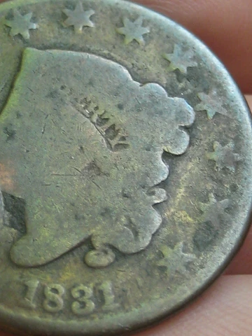 1831 Matron Head Large Cent Penny, Large Letters, Good Details Cover