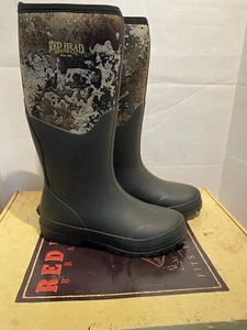 RedHead Camo Utility Waterproof Rubber Boots for Men Size 9 Strata - Picture 1 of 8