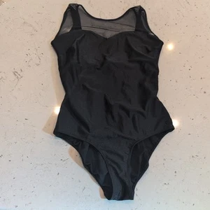 Traje de baño Albion Fit Maria negro de una pieza detalle de malla con tiras en la espalda talla XL - Imagen 1 de 11
