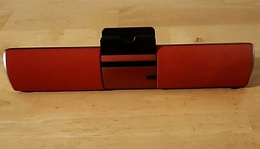 iKANOO BT008 Wireless Bluetooth Portable Speaker Sound Bar Mic Red Tested Works - Image 1 of 4