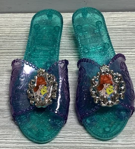 Disney Prinzessin Arielle kleine Meerjungfrau Gummi Anzieh Schuhe Mädchen Glitzer lila - Bild 1 von 4
